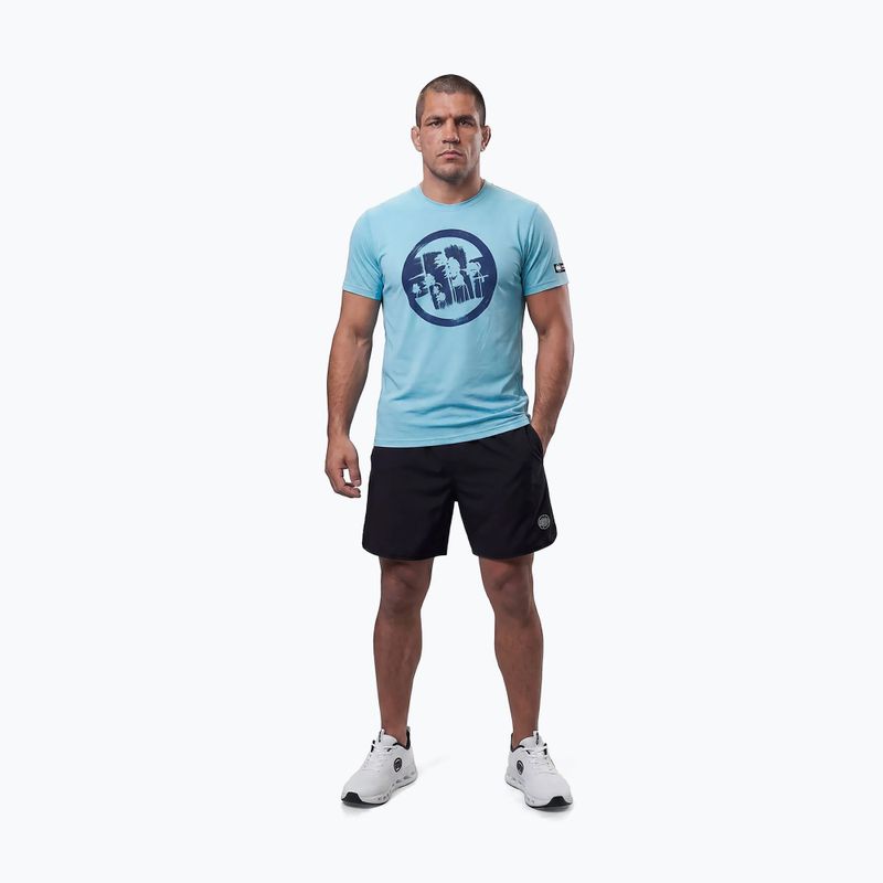 Pánske tričko Pitbull Palms mesh light blue logo 2