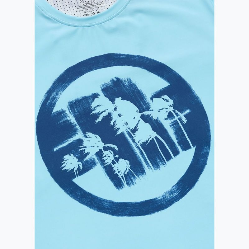 Pánske tričko Pitbull Palms mesh light blue logo 6