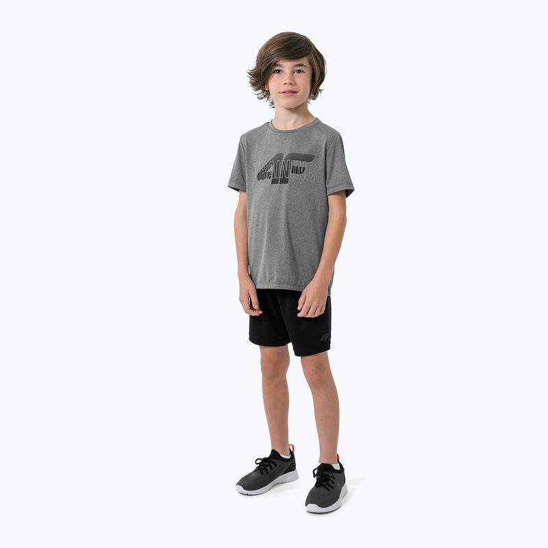 Detské tréningové šortky 4F čierne HJZ22-JSKMTR001 2