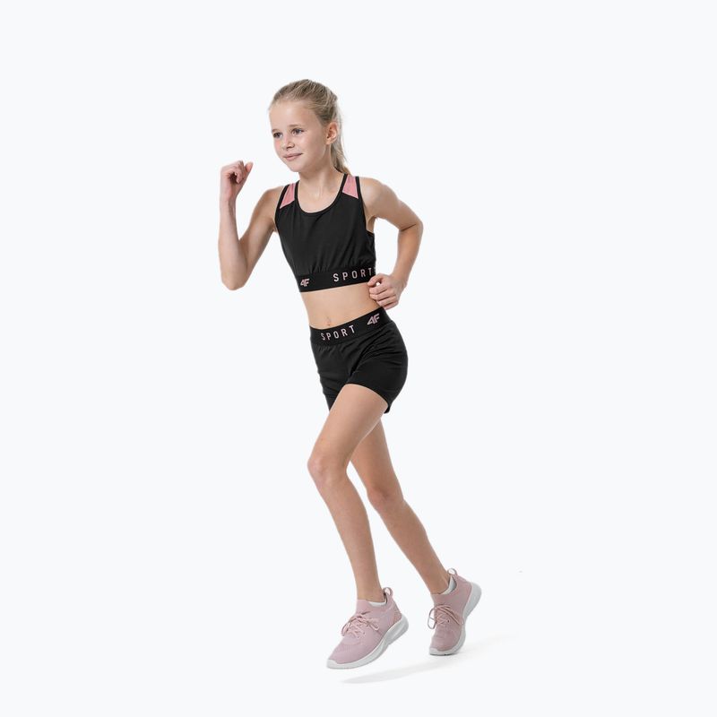 Detský tréningový top 4F čierny HJZ22-JTOPD001 2