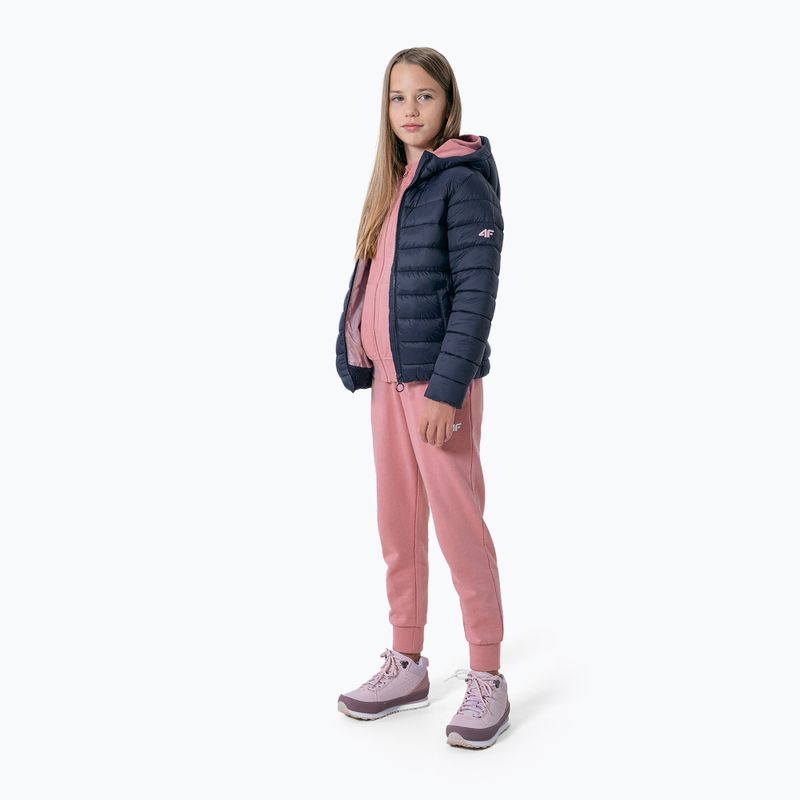Detská páperová bunda 4F tmavomodrá HJZ22-JKUDP001 2