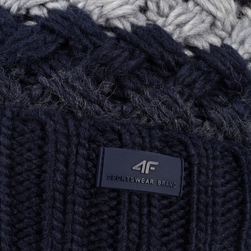 Pánska zimná čiapka 4F navy blue H4Z22-CAM014 4
