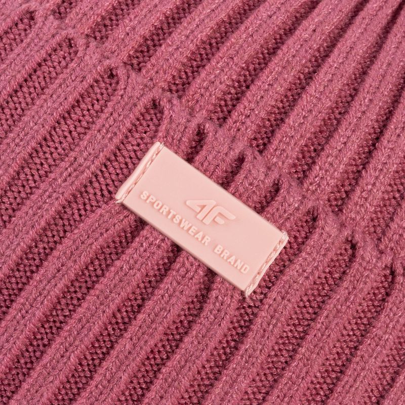 Dámska zimná čiapka 4F ružová H4Z22-CAD004 4
