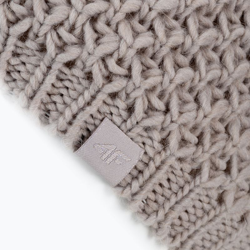 Dámska zimná čiapka 4F beige H4Z22-CAD014 3