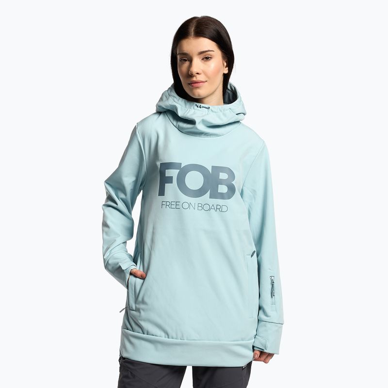 Dámska snowboardová bunda 4F light blue H4Z22-SFD001F