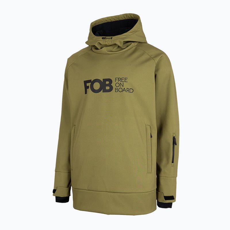Pánska snowboardová bunda 4F khaki H4Z22-SFM001F 9