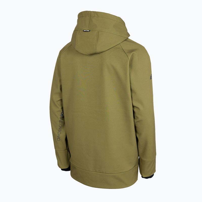 Pánska snowboardová bunda 4F khaki H4Z22-SFM001F 10