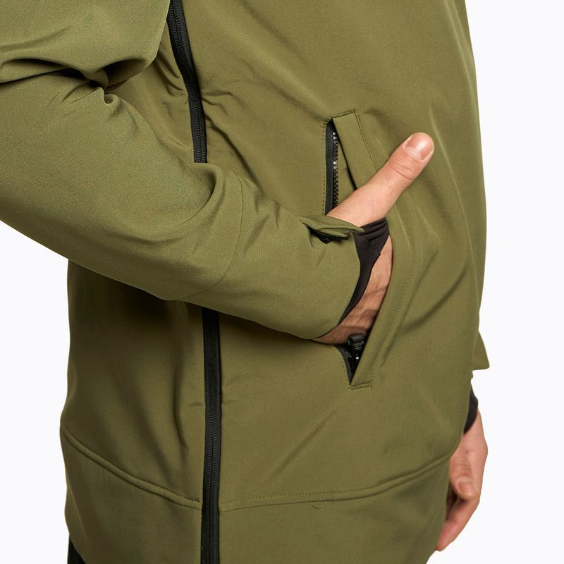 Pánska snowboardová bunda 4F khaki H4Z22-SFM001F 5