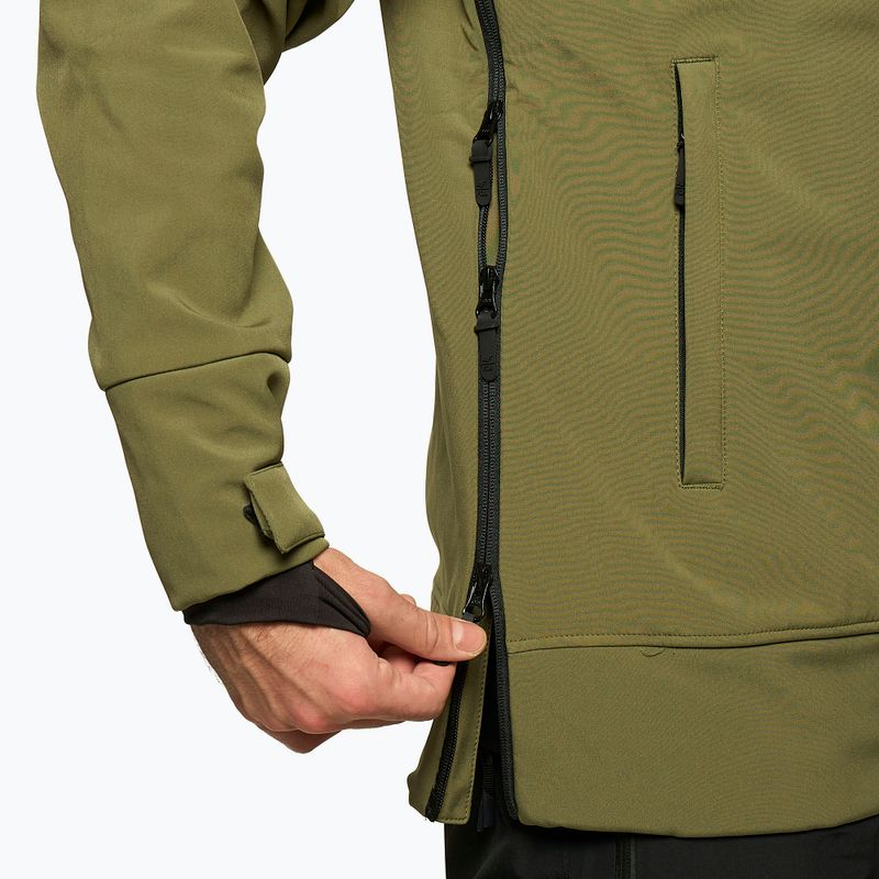 Pánska snowboardová bunda 4F khaki H4Z22-SFM001F 7