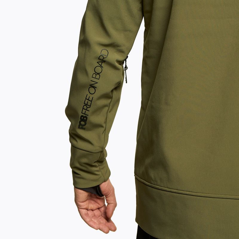 Pánska snowboardová bunda 4F khaki H4Z22-SFM001F 8