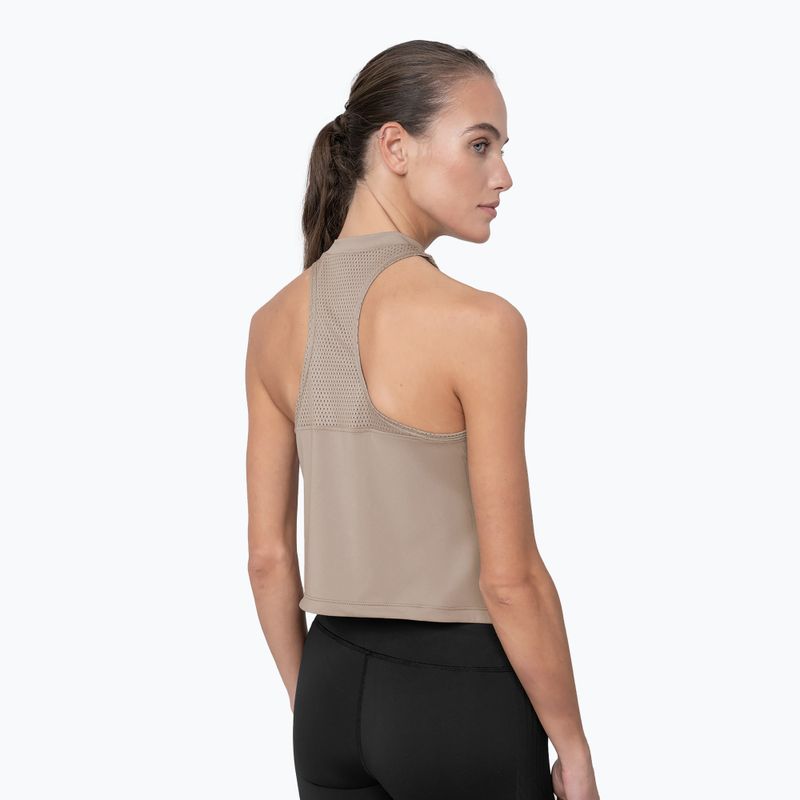 Dámske tréningové tielko 4F béžová H4Z22-TSDF016 2