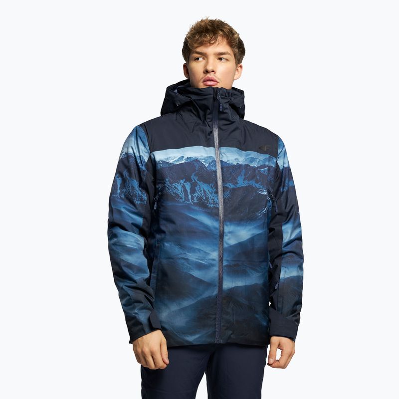 Pánska lyžiarska bunda 4F navy blue H4Z22-KUMN006