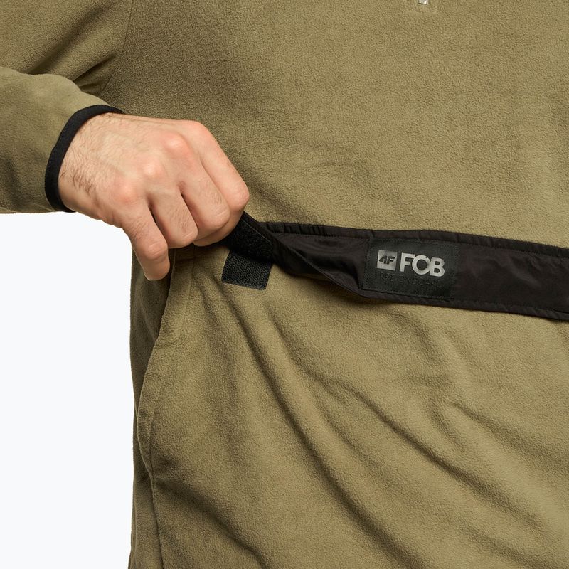 Pánska snowboardová mikina 4F khaki H4Z22-PLM011 5