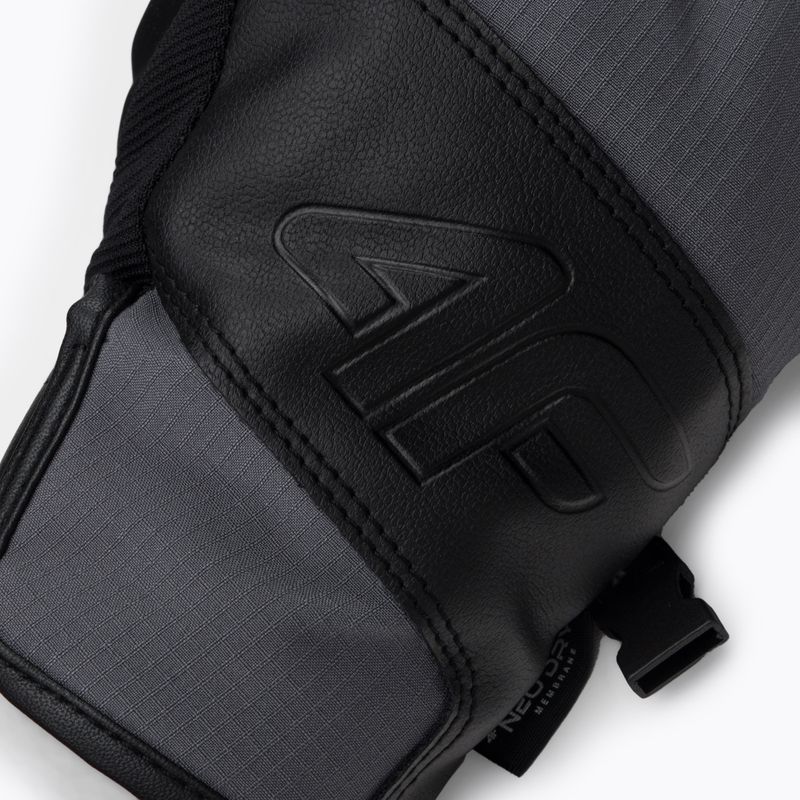 Pánske lyžiarske rukavice 4F sivé H4Z22-REM004 5