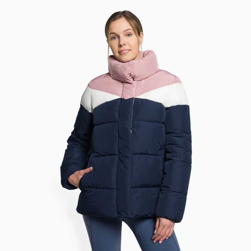 Dámska páperová bunda 4F navy blue H4Z21-KUDP007