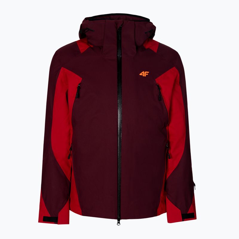 Pánska lyžiarska bunda 4F burgundy-red H4Z21-KUMN015 13