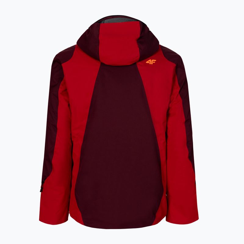 Pánska lyžiarska bunda 4F burgundy-red H4Z21-KUMN015 14