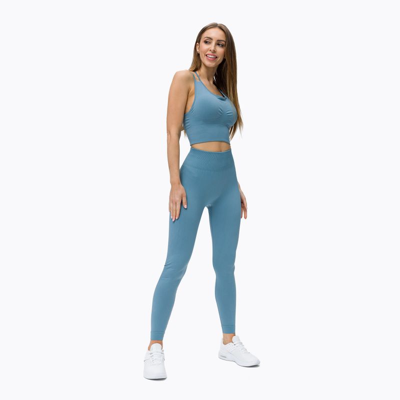 Dámske bezšvové legíny STRONG POINT Shape & Comfort Push Up modré 1129 2