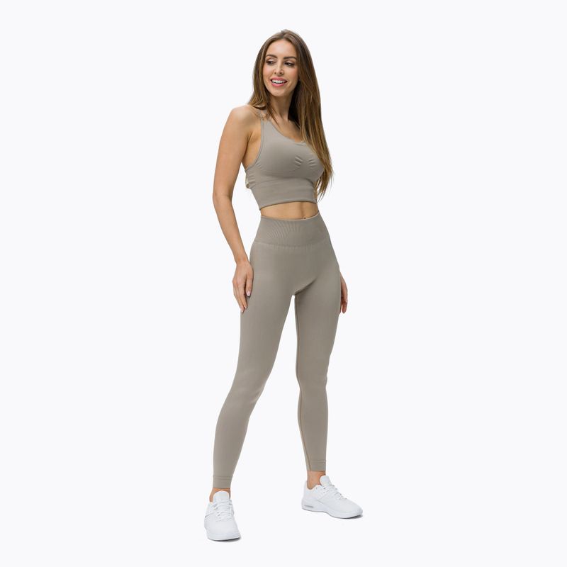 Dámske bezšvové legíny STRONG POINT Shape & Comfort Push Up beige 1139 2