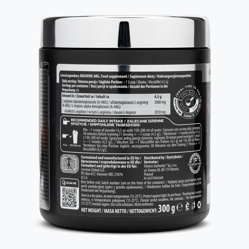 Aminokyseliny Fitness Authority Levrone Legendary Arginine 300 g exotické 2