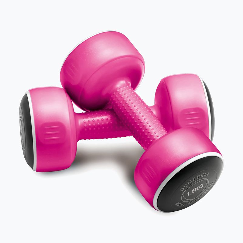 Sada činiek s stojanom Body Sculpture Smart Bw 108T 19 kg pink/yellow/black 2