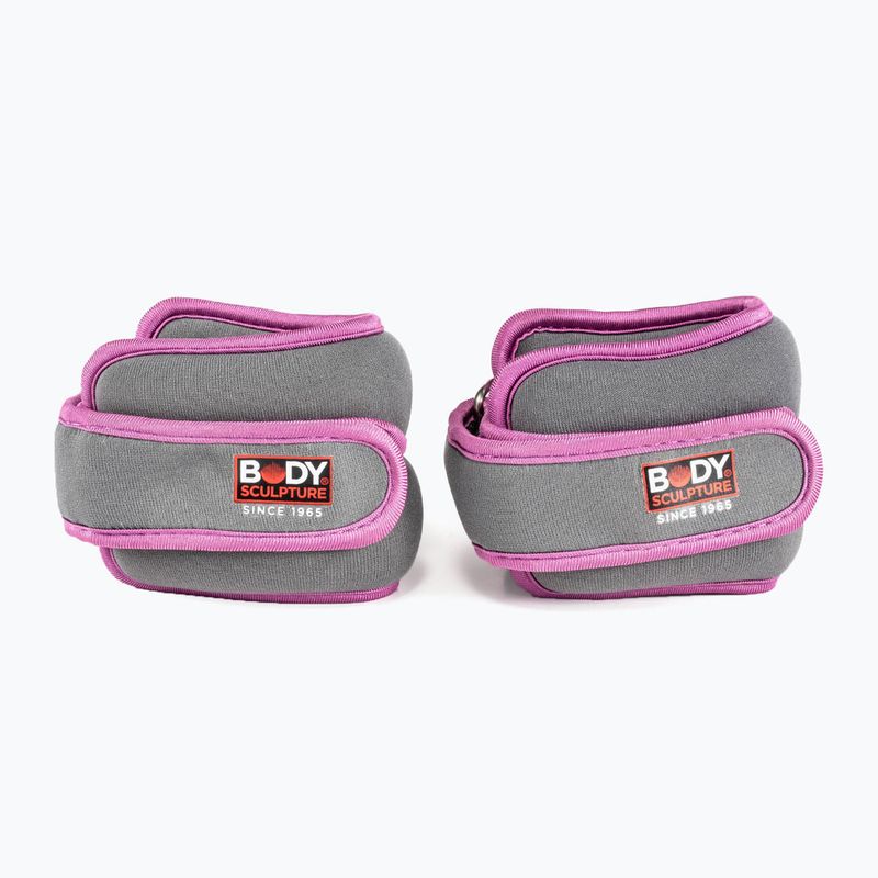 Závažia na zápästia Body Sculpture Bb 2700Uepk 2 x 0,5 kg grey/pink 2