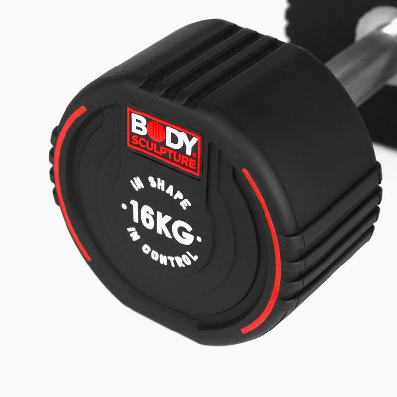 Gumovaná činka Body Sculpture TPU BW 133 16 kg black 5