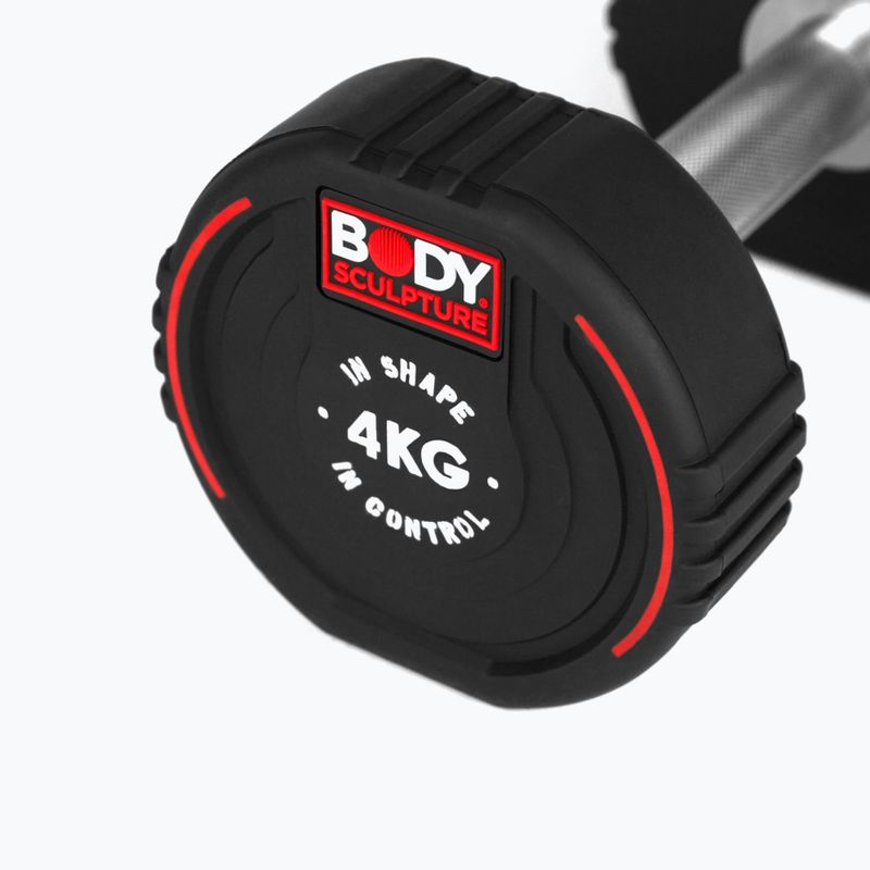Gumovaná činka Body Sculpture TPU BW 133 4 kg black 5