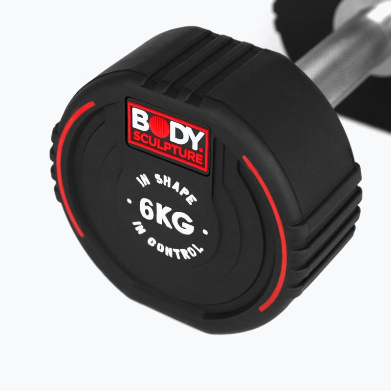 Gumovaná činka Body Sculpture TPU BW 133 6 kg black 5