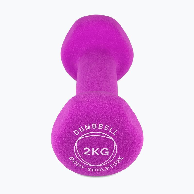 Gumovaná činka Body Sculpture BW 513 z PVC 2 kg purple 3