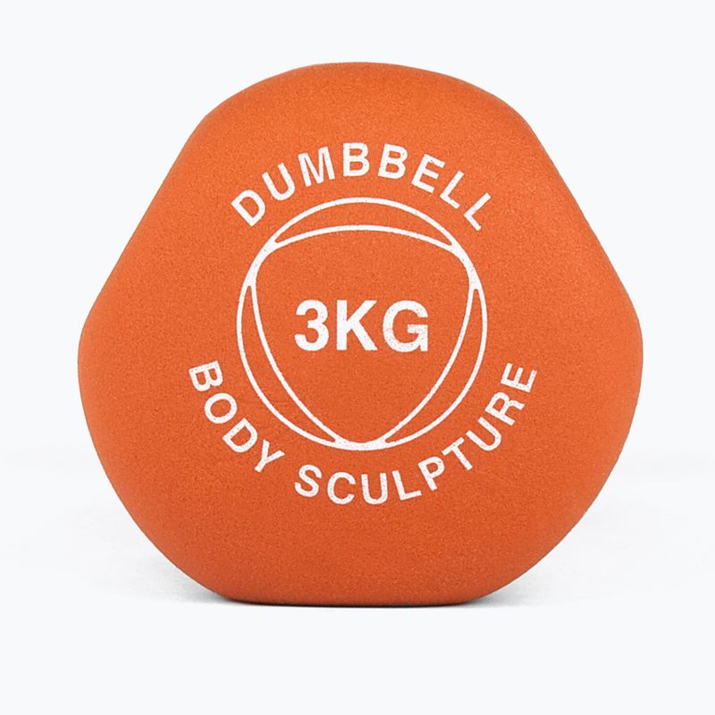 Gumovaná činka Body Sculpture BW 513 z PVC 3 kg orange 4