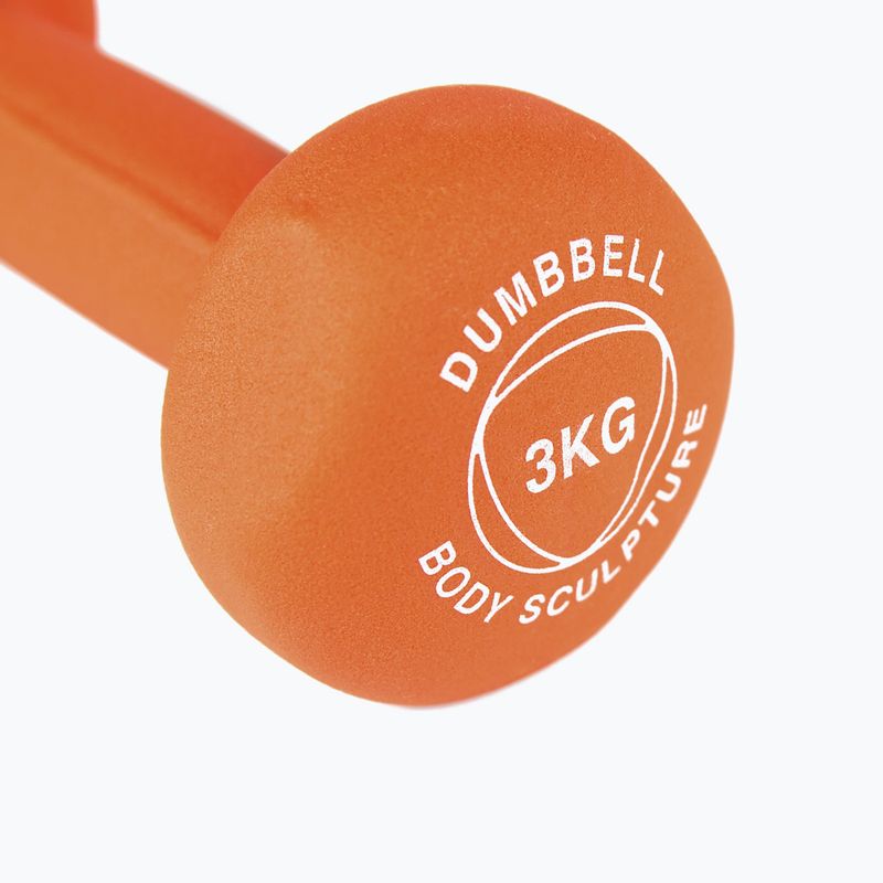 Gumovaná činka Body Sculpture BW 513 z PVC 3 kg orange 5