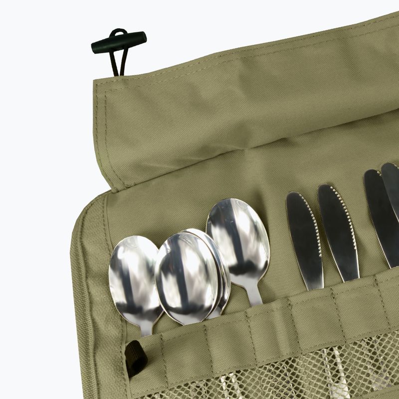 Súprava príborov OFFLANDER Camping Cutlery Set with Case green 5