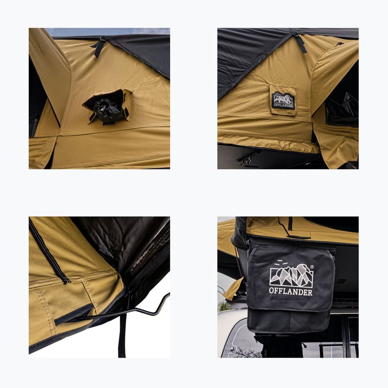 Strešný stan pre 2 osoby OFFLANDER Fold 2 sand 9