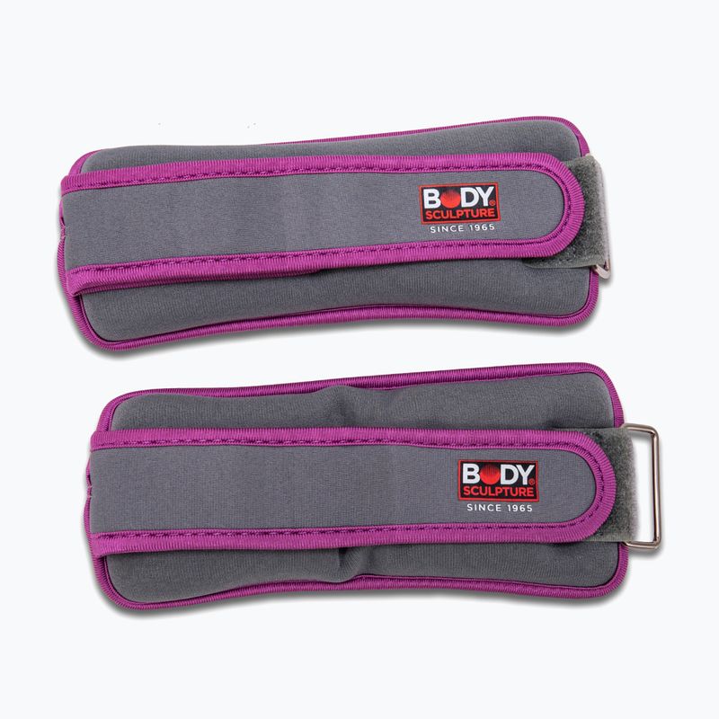 Závažia na zápästia Body Sculpture Bb 2700U 2 x 0,5 kg grey/purple 2