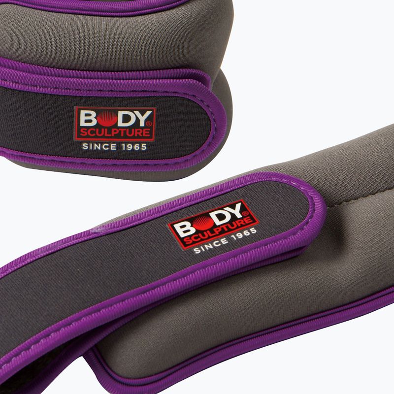 Závažia na zápästia Body Sculpture Bb 2700U 2 x 0,5 kg grey/purple 3
