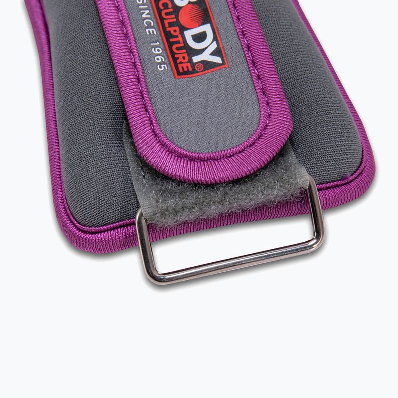 Závažia na zápästia Body Sculpture Bb 2700U 2 x 0,5 kg grey/purple 4