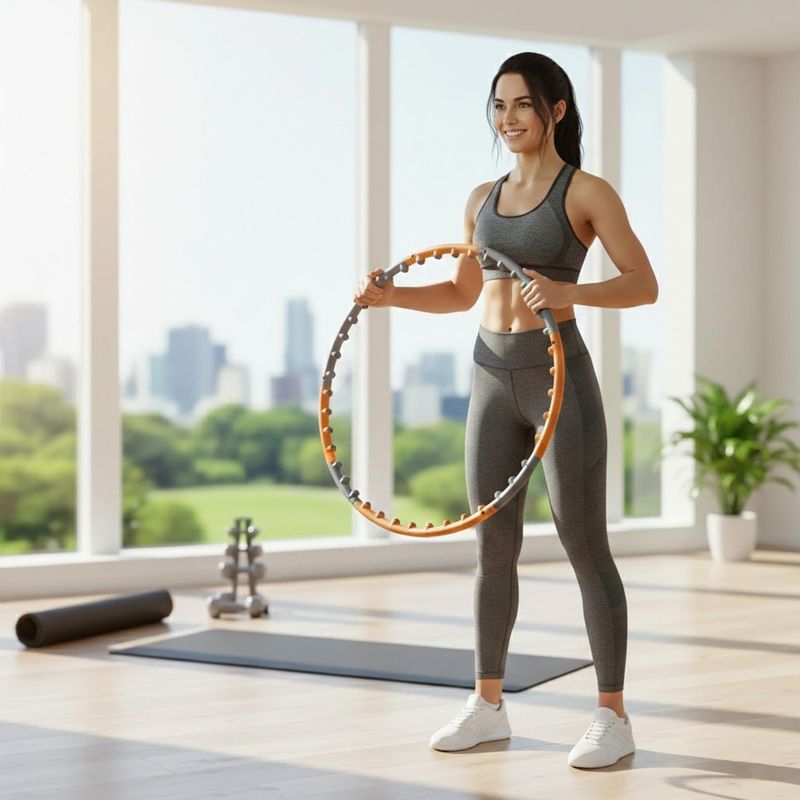 Obruč Hula hoop so závažím Body Sculpture Bb 6430 1.2 Kg grey/orange 9