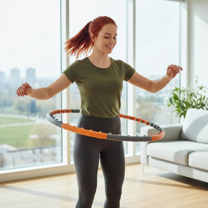 Obruč Hula hoop so závažím Body Sculpture Bb 6430 1.2 Kg grey/orange 11