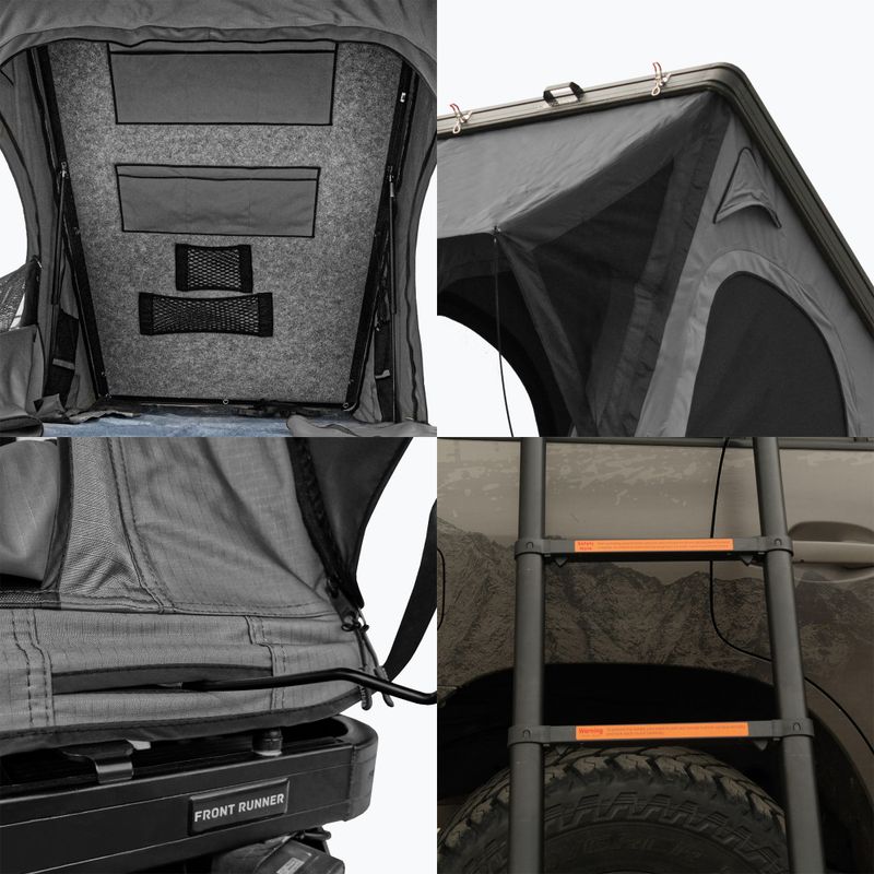 Strešný stan pre 2 osoby OFFLANDER Triangle Slim Wolf black 7