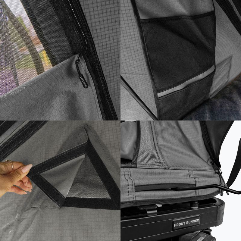 Strešný stan pre 2 osoby OFFLANDER Triangle Slim Wolf black 8