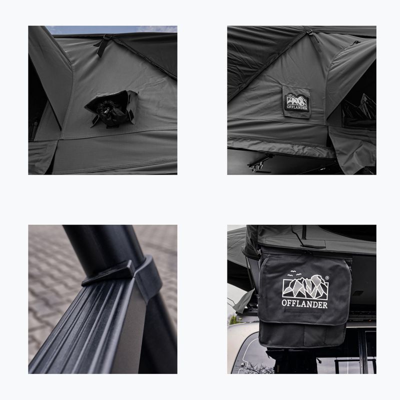 Strešný stan pre 2 osoby OFFLANDER Fold 2 Wolf gray 10