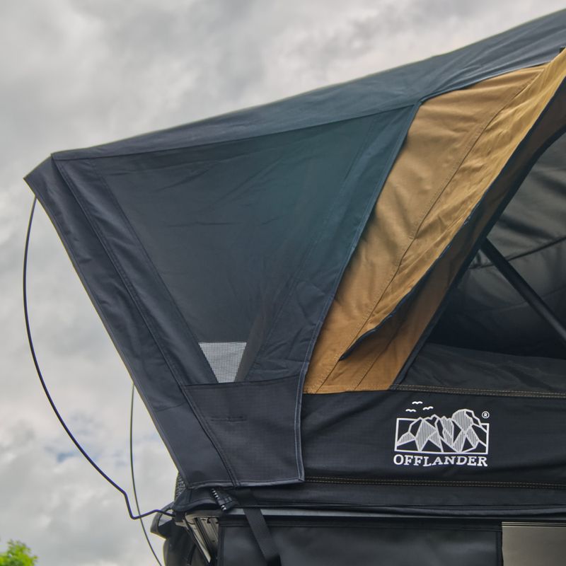 Strešný stan pre 3 osoby OFFLANDER Fold E 150 brown/black 11