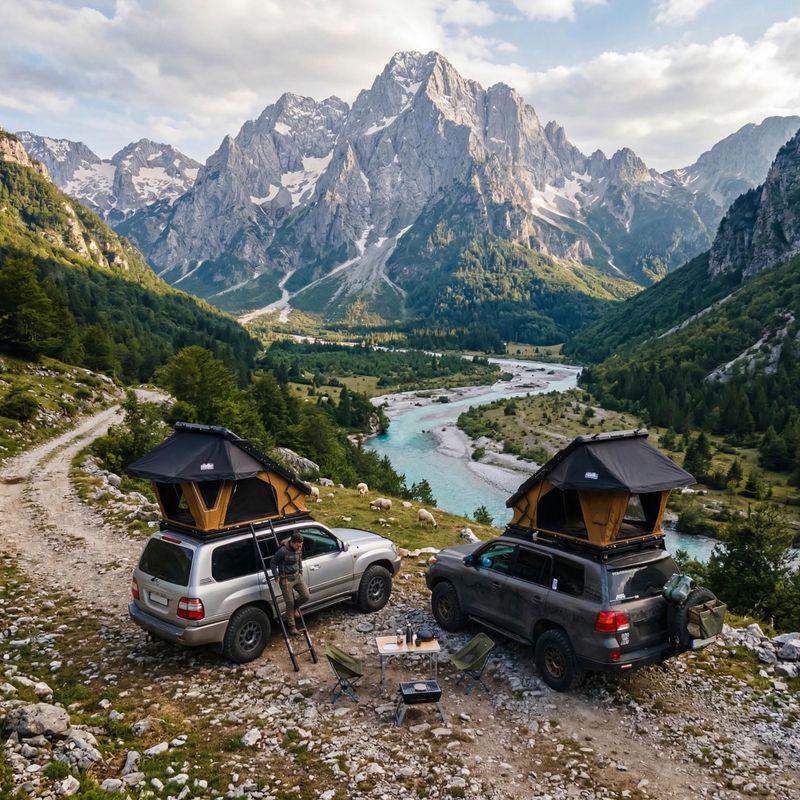 Strešný stan pre 2 osoby OFFLANDER Tomahak 3.1 brown/black 11