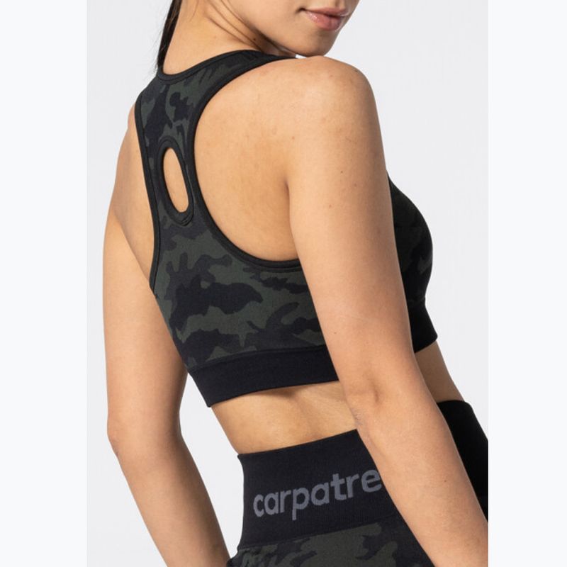 Fitness Carpatree Camo Bezšvová zelená podprsenka 4