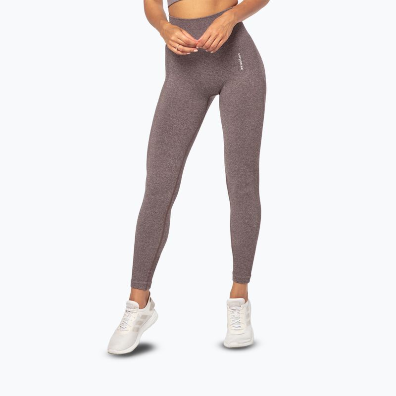 Dámske tréningové legíny Carpatree Allure Seamless brown melange (pepper corn)