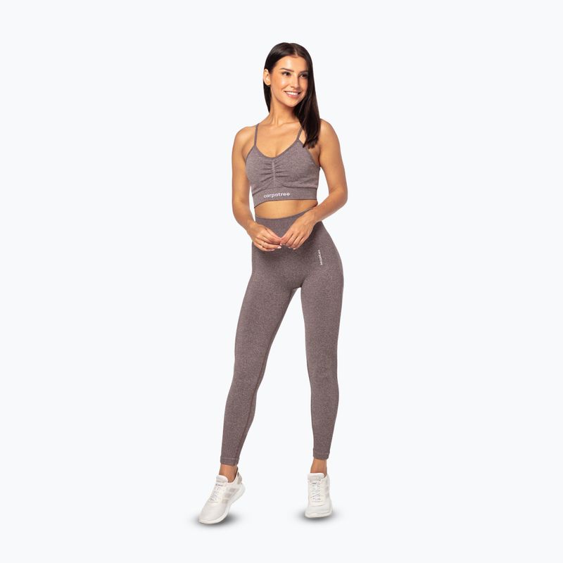 Dámske tréningové legíny Carpatree Allure Seamless brown melange (pepper corn) 2