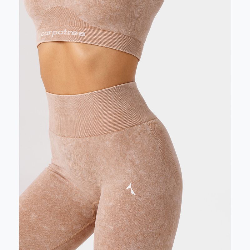 Dámske tréningové legíny Carpatree Yasmine Seamless beige stone wash 5