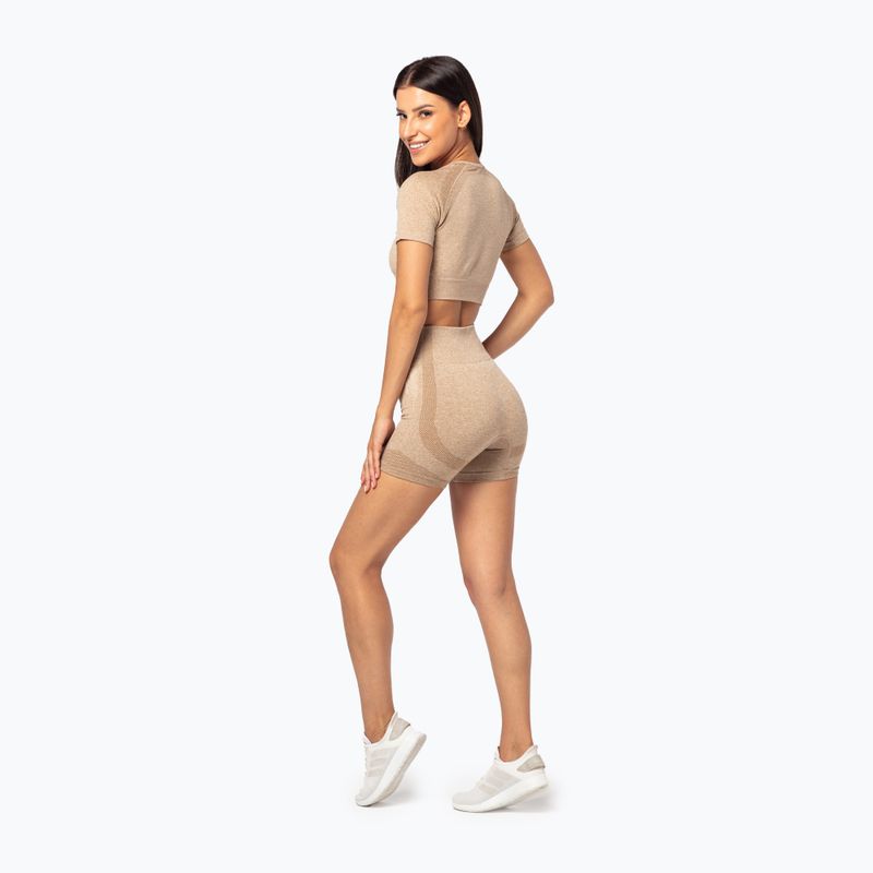 Dámsky tréningový top Carpatree Vibe Seamless beige melange 3