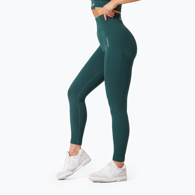 Dámske tréningové legíny Carpatree Allure Seamless forest green 4